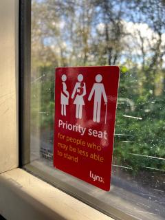 On the bus at the end of day 2 - this was definitely our seat!